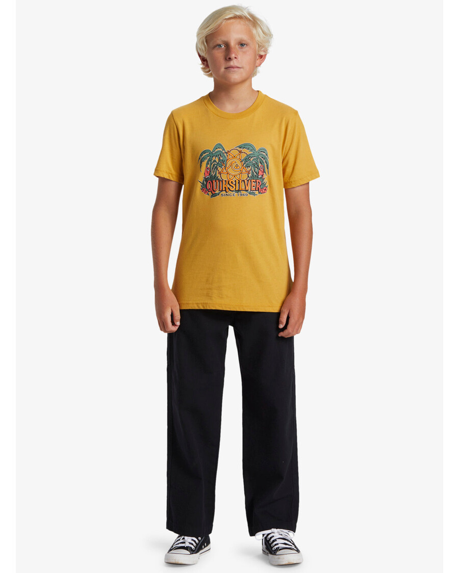 Quiksilver Pojat 8-16 Dala Jungle T-paita - Sinappi