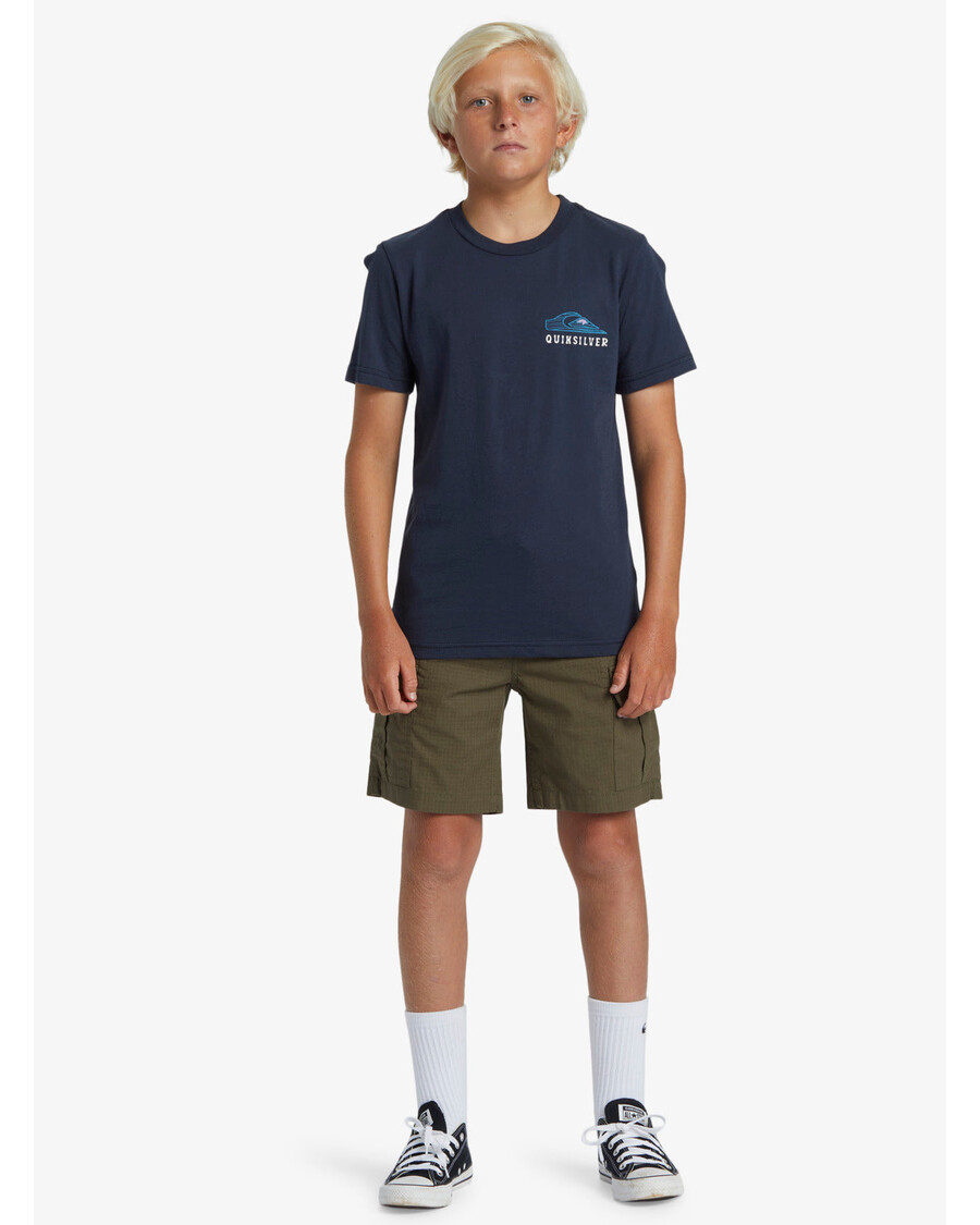 Quik Silver Boys 8-16 Snake Charmer T-Shirt - Dark Navy