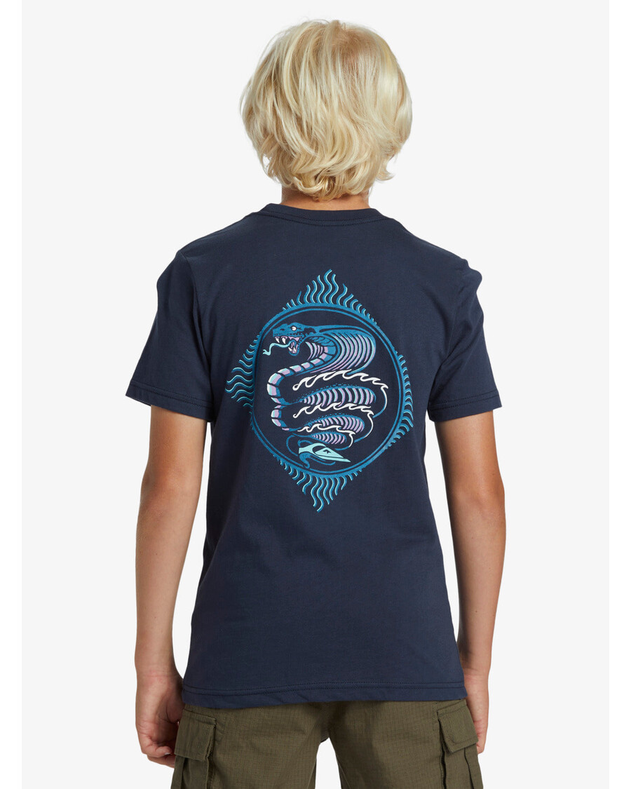 Quik Silver Boys 8-16 Snake Charmer T-Shirt - Dark Navy