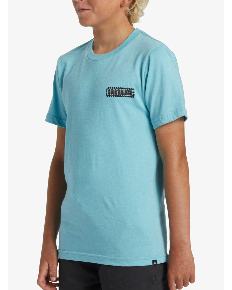 Quiksilver בנים 8-16 חולצת טריקו מעוגנת - כחול ימי