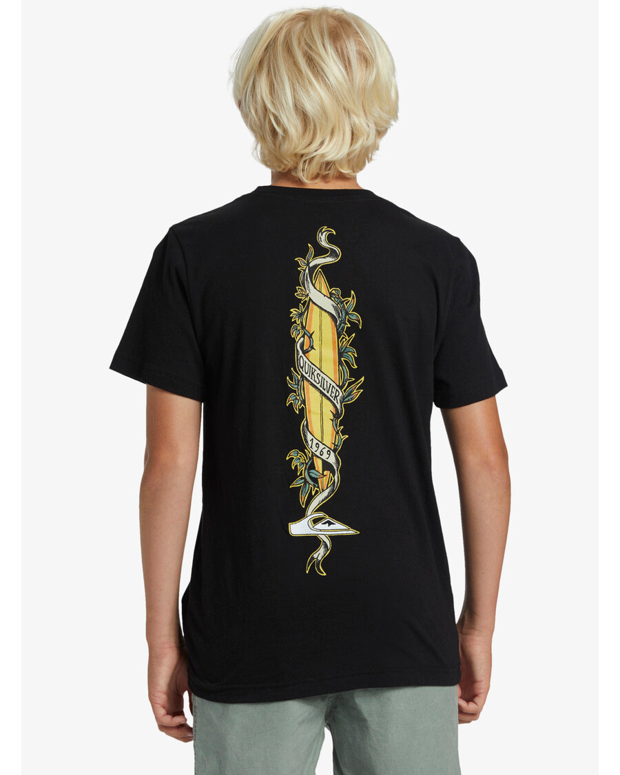 Quik Silver Boys 8-16 Step Up T-Shirt - Black