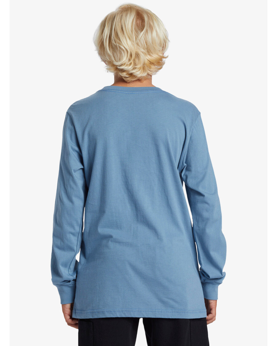 Quiksilver Chlapci 8-16 Comp Logo Tričko S Dlhým Rukávom - Modrý Tieň