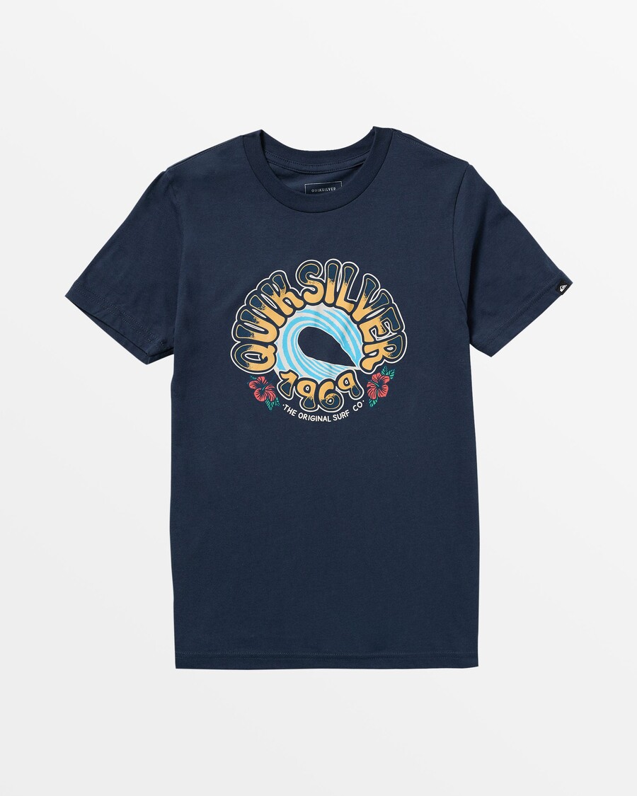 Quiksilver Majica Za Dječake 8-16 Deep Vision - Tamnoplava