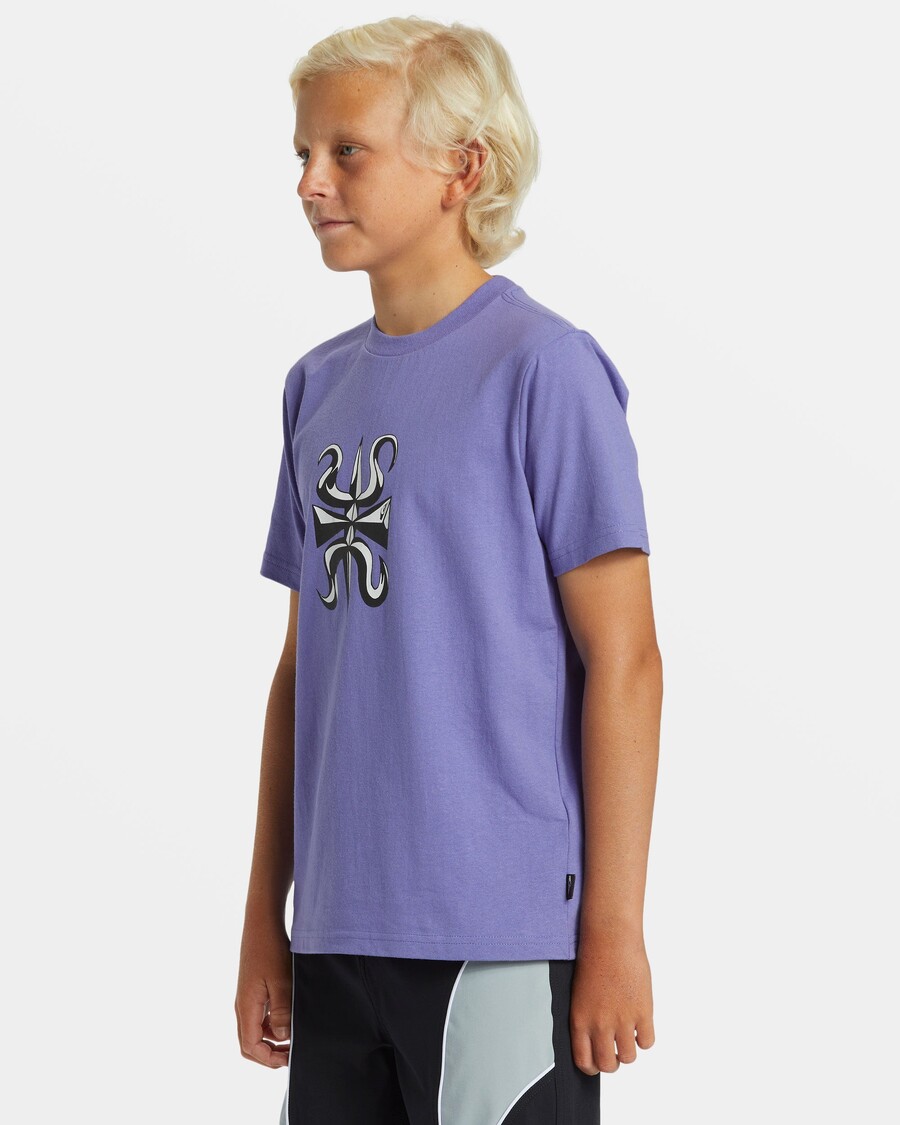 Quiksilver בנים 8-16 חולצת טריידנט - כחול קורסיקני