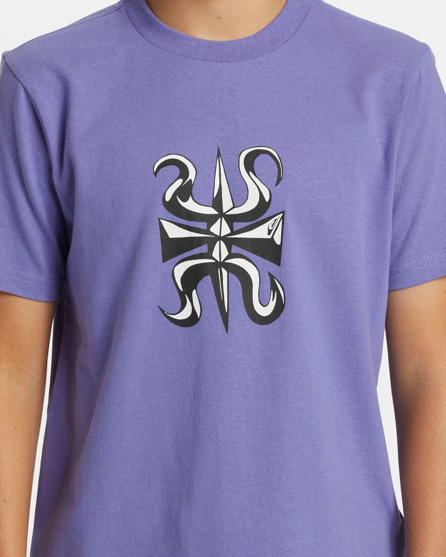 Quiksilver בנים 8-16 חולצת טריידנט - כחול קורסיקני