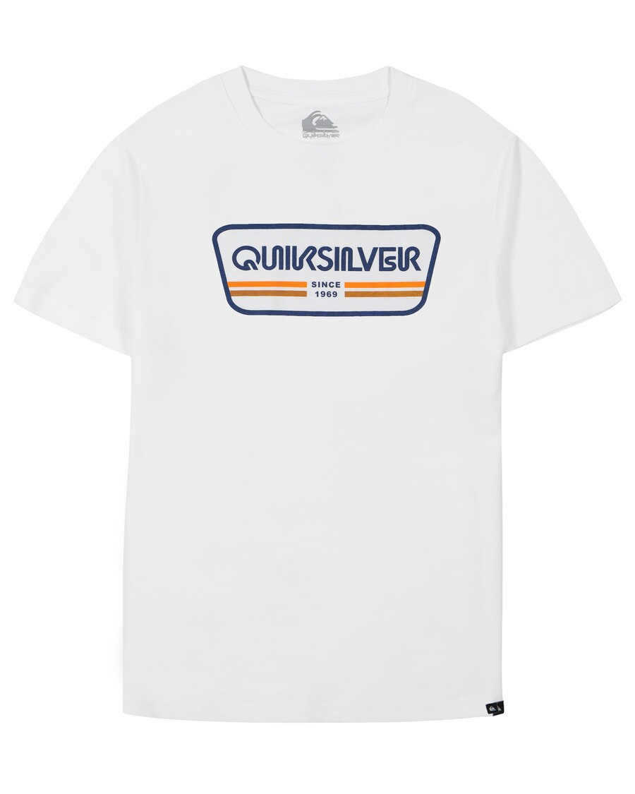 Camiseta Quiksilver Range Life Para Niños 8-16 - Blanca