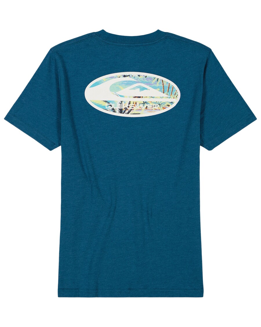 Kaos Quiksilver Boys 8-16 Retro Link - Tinta Biru Heather
