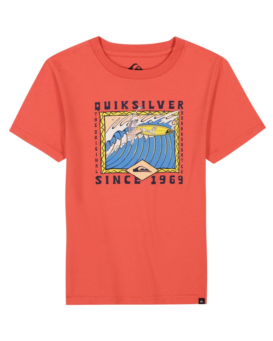 Quiksilver Boys 2-7 ρετρό μπλουζάκι κρανίο - καρυκευμένο κοράλλι