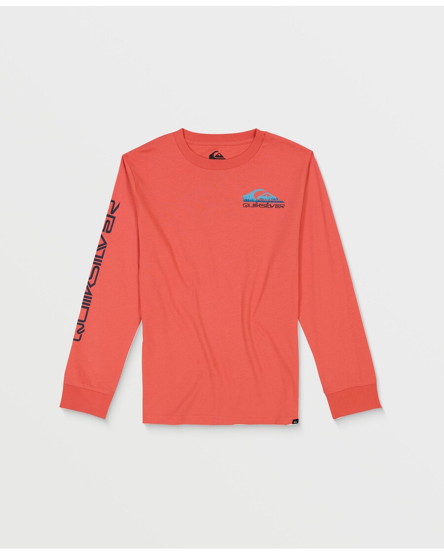 Majica Z Dolgimi Rokavi Quiksilver Boys 2-7 Omni Logo Core - Spiced Coral
