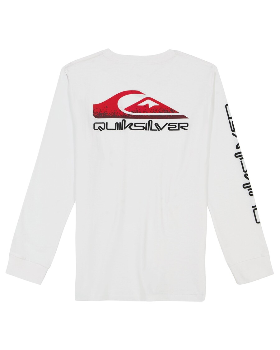 Quiksilver Boys 8-16 Omni Logo μακρυμάνικο μπλουζάκι - λευκό