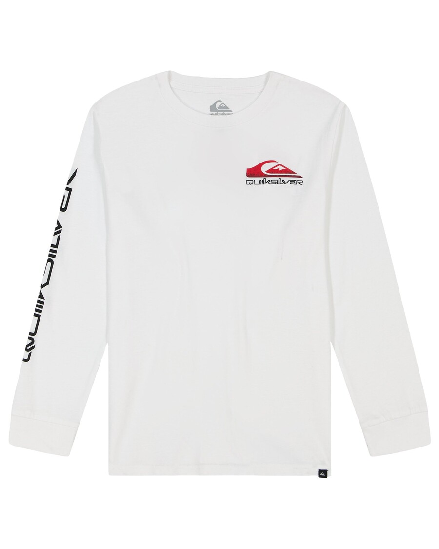 Quiksilver Boys 8-16 Omni Logo μακρυμάνικο μπλουζάκι - λευκό