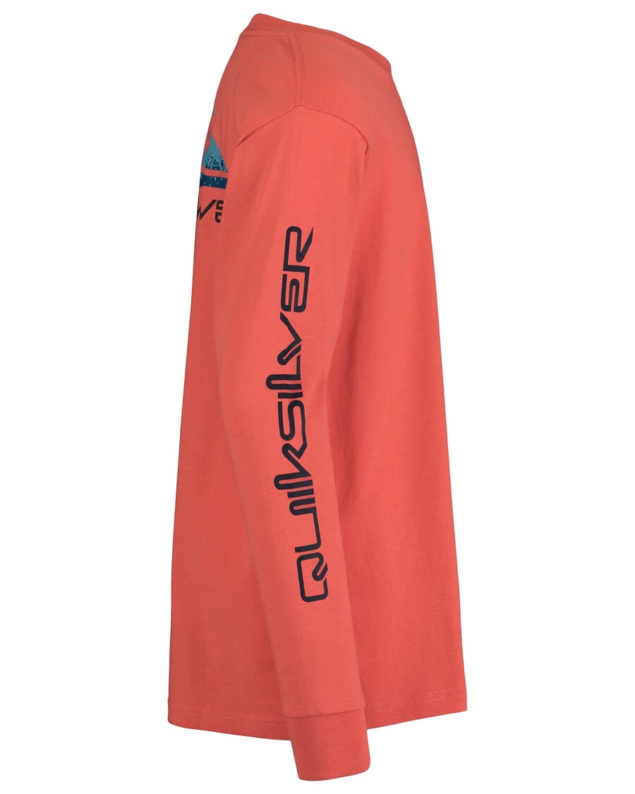 Quik Silver Boys 8-16 Omni Logo Core Long Sleeve T-Shirt - Spiced Coral