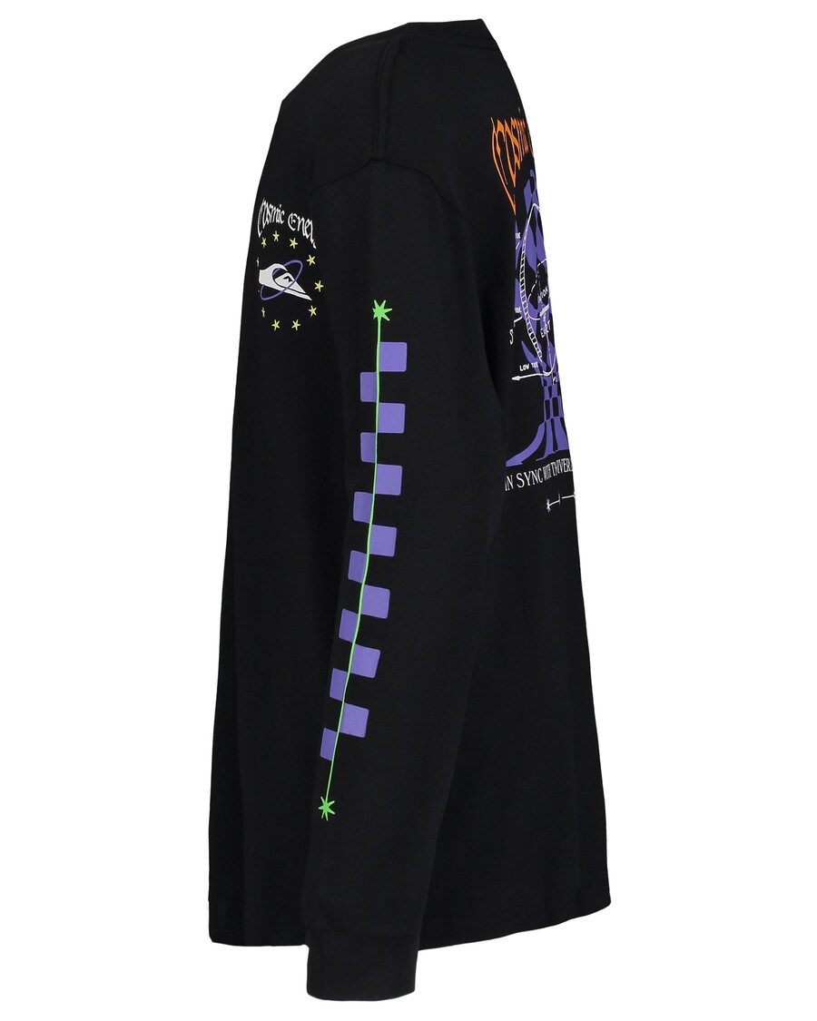 Quiksilver Camiseta De Manga Larga Qs Cosmic Para Niños 8-16 - Negro