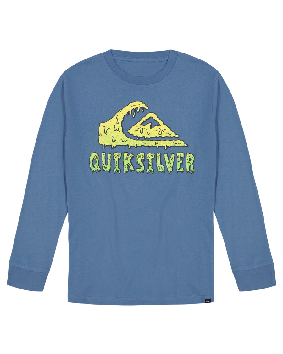 Quiksilver Boys 8-16 λογότυπο Slime μακρυμάνικο μπλουζάκι - Coronet Blue