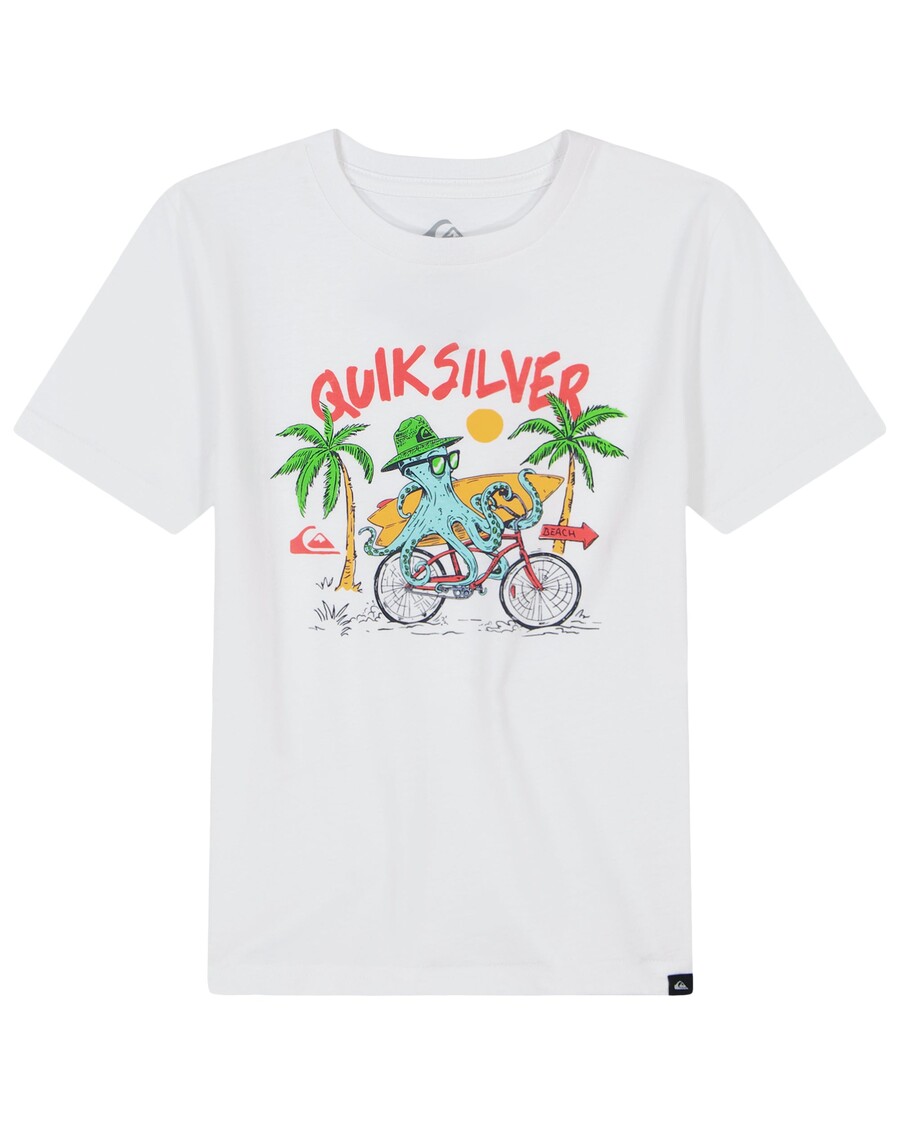 T-shirt Quiksilver Boys 2-7 Octa Cruiser - λευκό