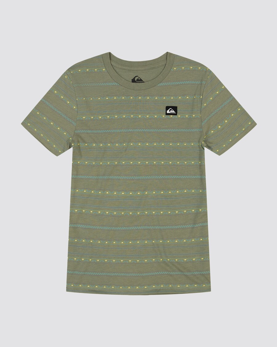 Quik Silver Boys 2-7 Daygo Stripe T-shirt - Sea Spray Heather