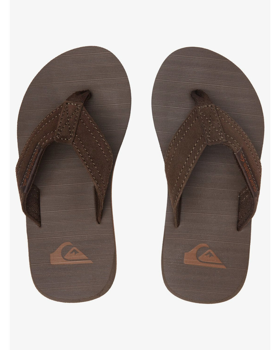 Quik Silver Boys 8-16 Carving Suede Sandals - Demitasse