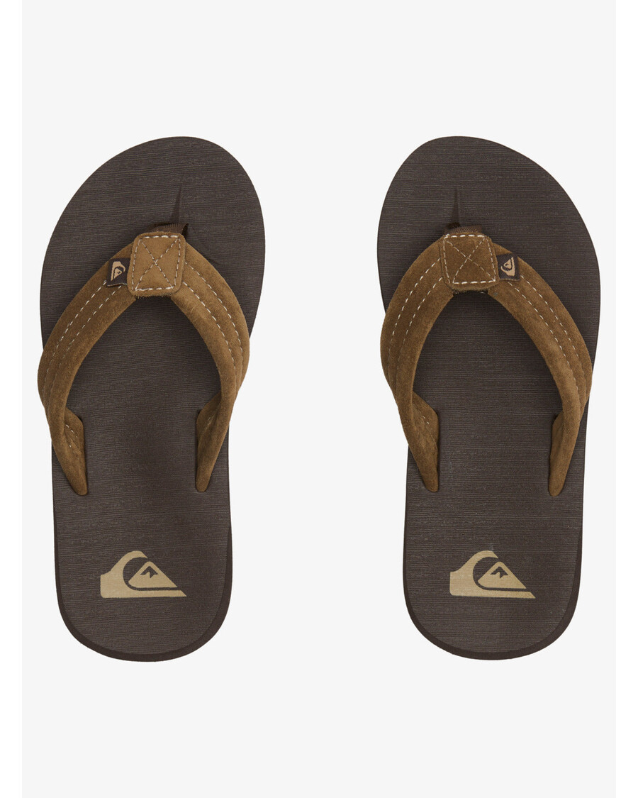 Quik Silver Boys 8-16 Carver Suede Core Sandals - Brown 1