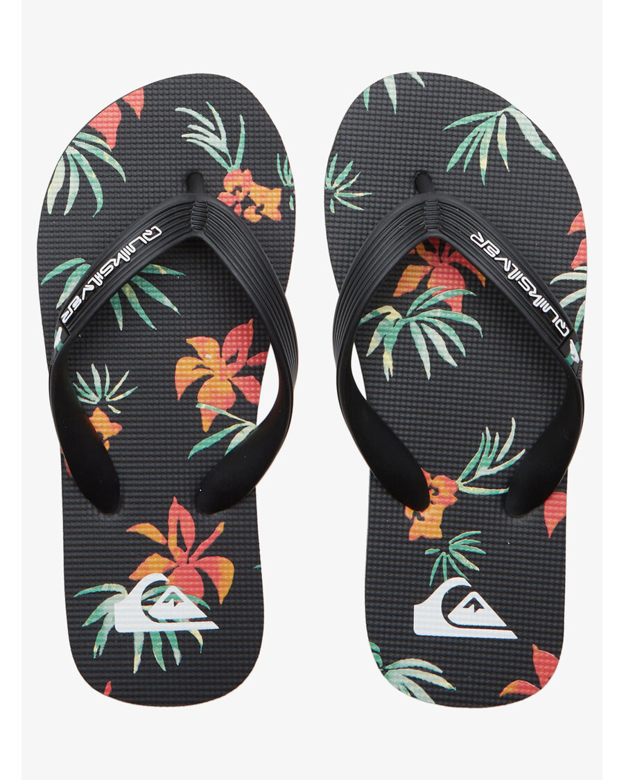 Quiksilver Pojat 8-16 Molokai Art Ii Sandaalit - Musta/oranssi/vihreä