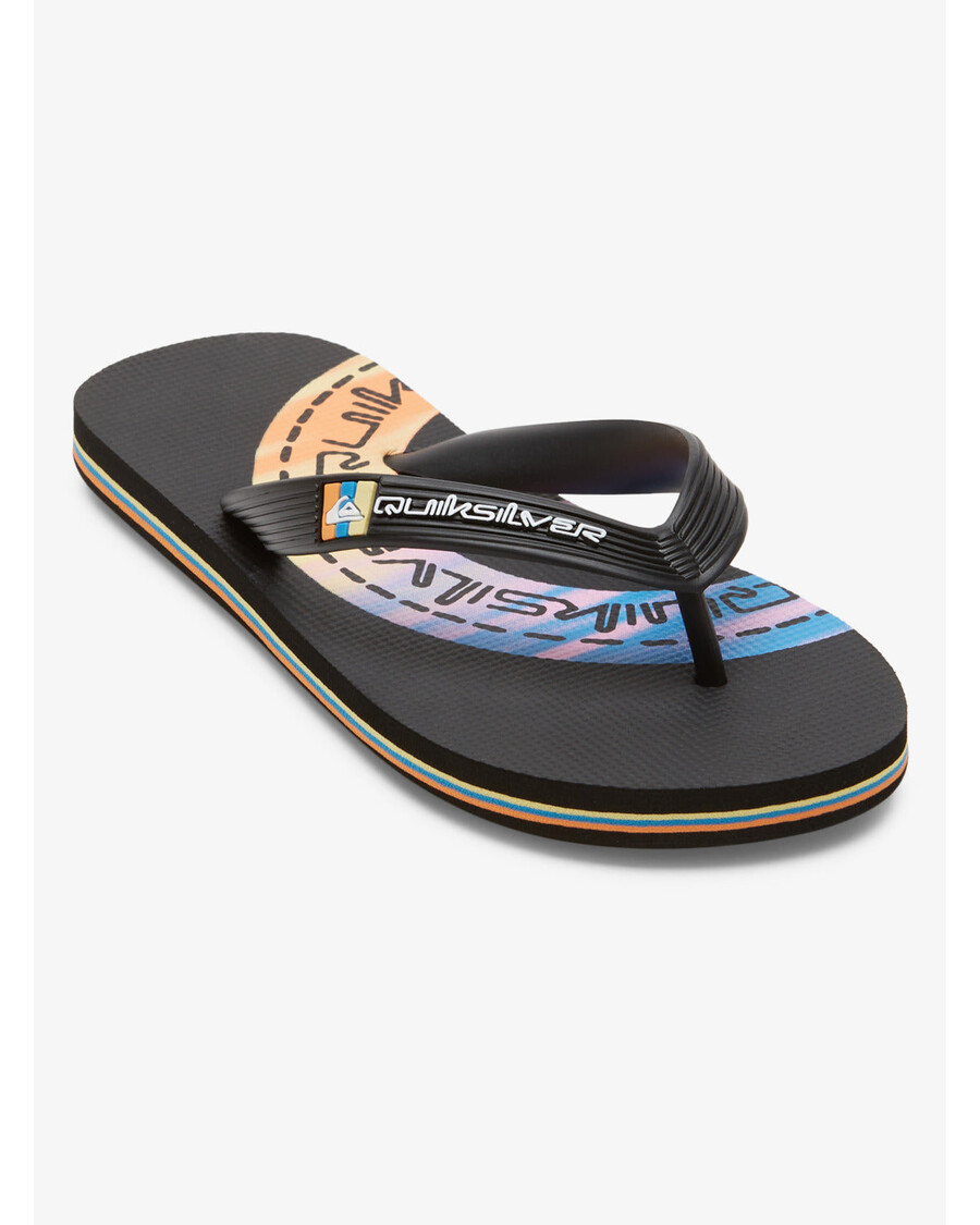 Quiksilver Fiúk 8-16 Molokai Art Ii Szandál - Fekete/fehér/fekete
