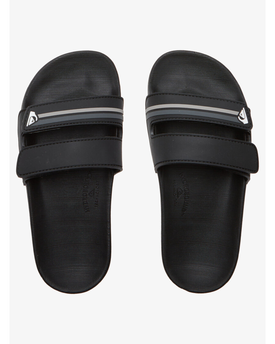 Quik Silver Boys 8-16 Rivi Double Adjust Slide Sandals - Black 1