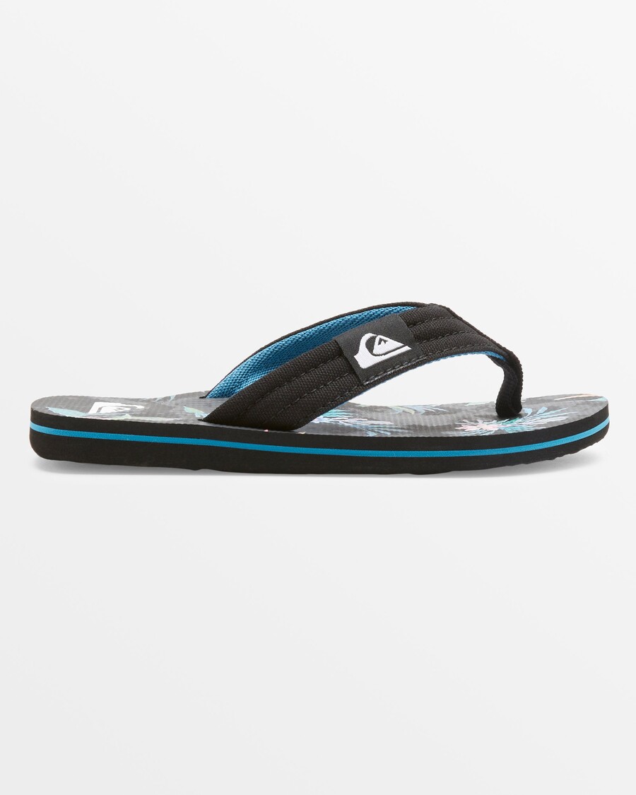 Quik Silver Boys 8-16 Molokai Layback Sandals - Black/Green/Black