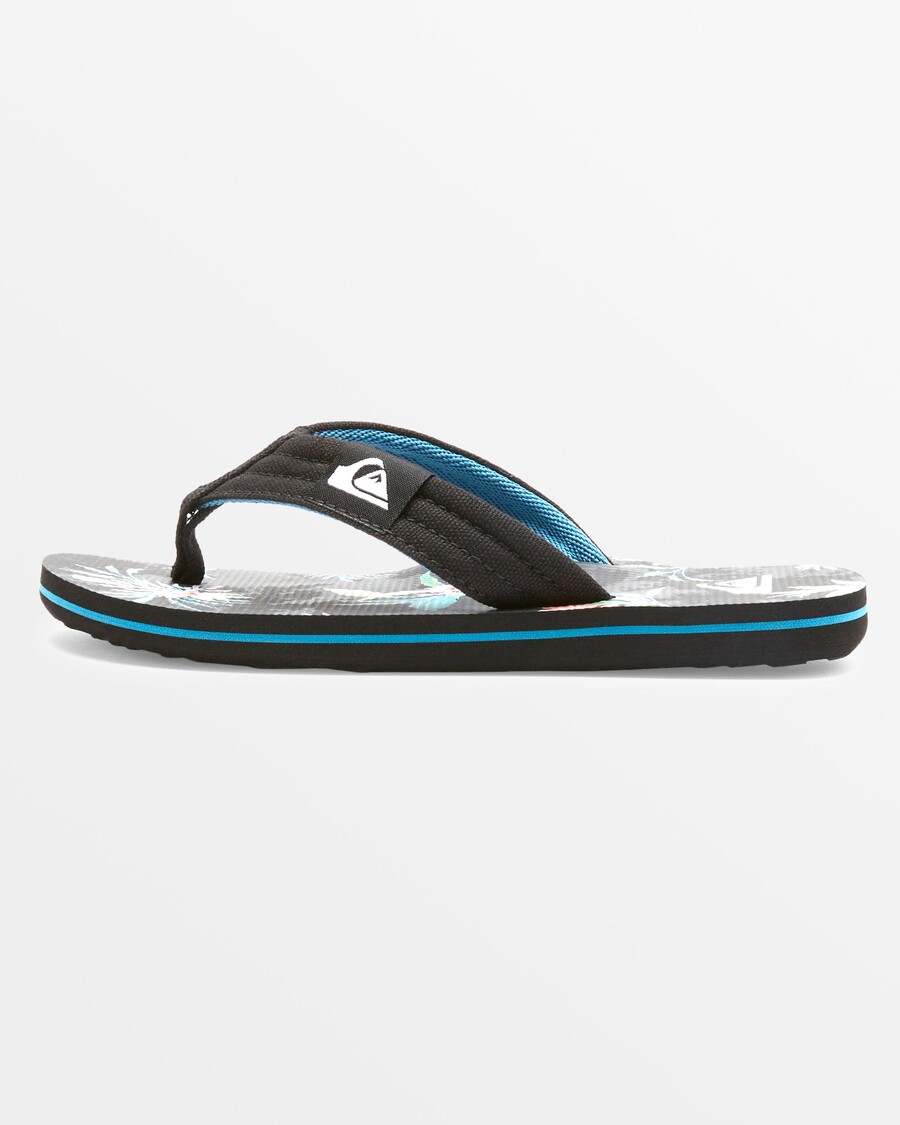 Quik Silver Boys 8-16 Molokai Layback Sandals - Black/Green/Black