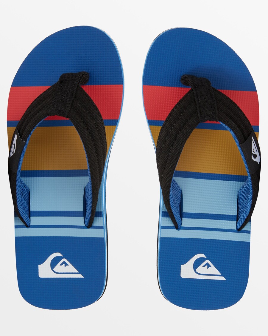 Quik Silver Boys 8-16 Molokai Layback Sandals - Black/Red/Blue