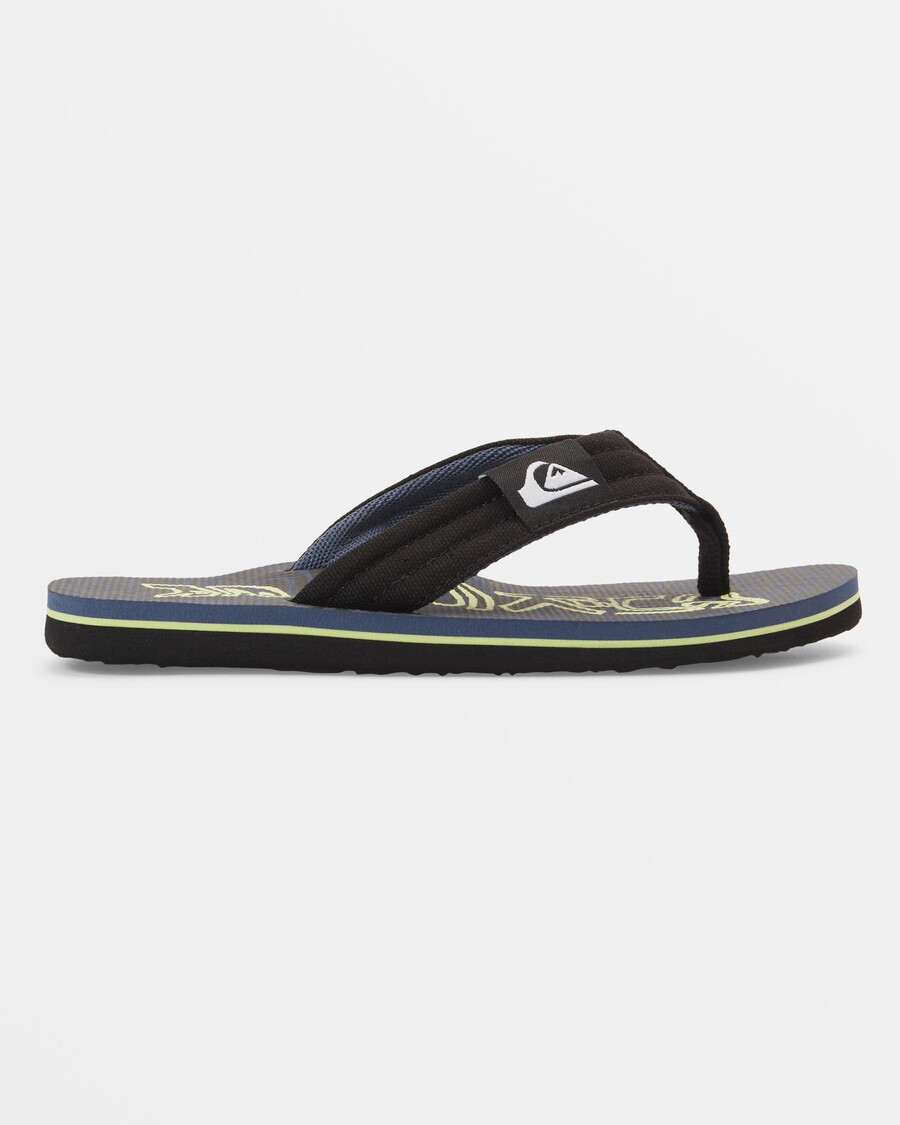 Quik Silver Boys 8-16 Molokai Layback Sandals - μαύρο/πράσινο/μπλε