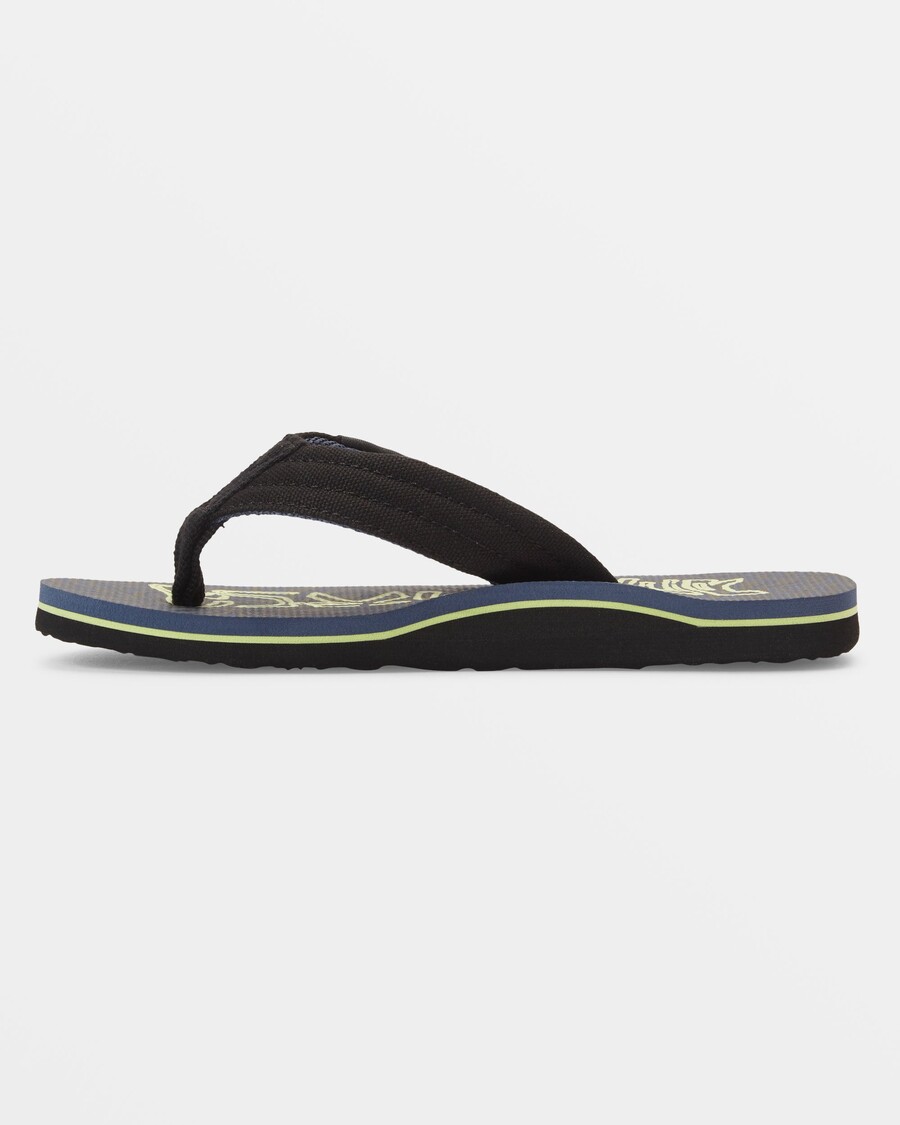 Quik Silver Boys 8-16 Molokai Layback Sandals - μαύρο/πράσινο/μπλε