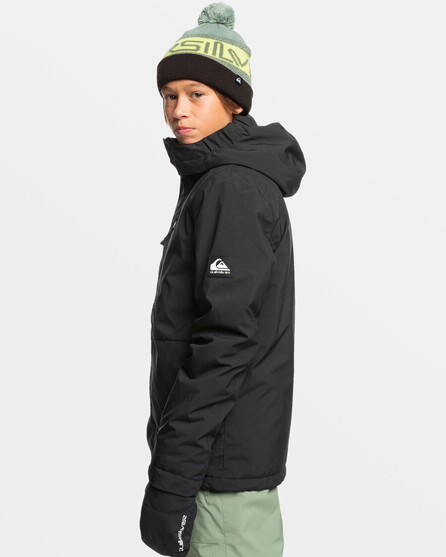 Quik Silver Boys 8-16 Mission Solid Insulated Snow Jacket - True Black