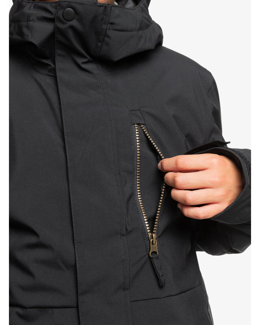 Quik Silver Boys 8-16 Mission Solid Insulated Snow Jacket - True Black