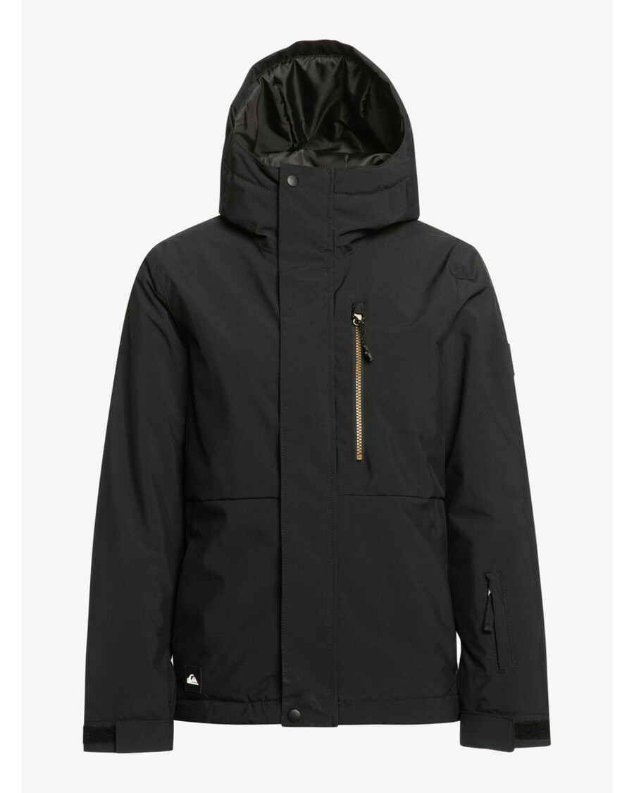 Quik Silver Boys 8-16 Mission Solid Insulated Snow Jacket - True Black