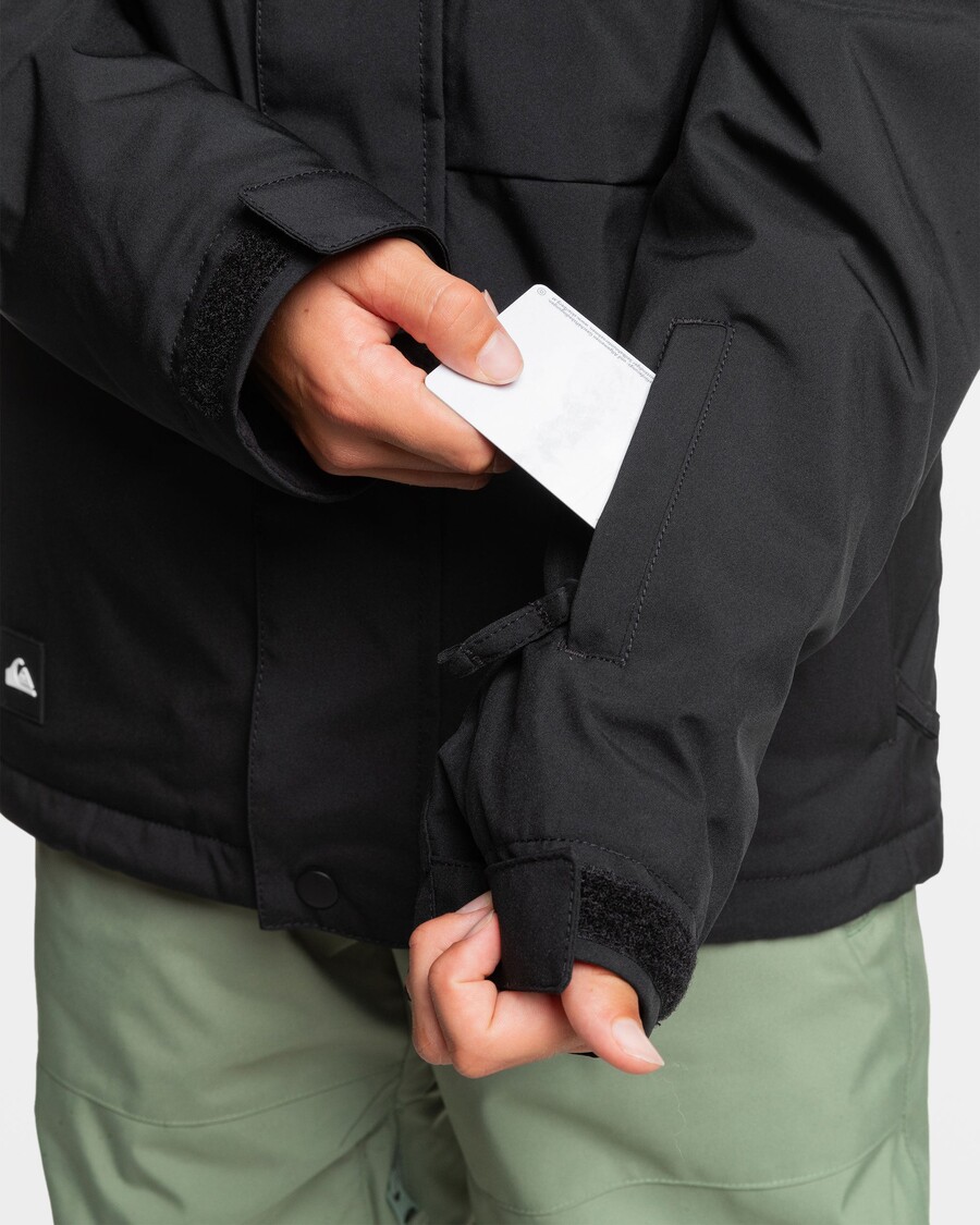 Quik Silver Boys 8-16 Mission Solid Insulated Snow Jacket - True Black