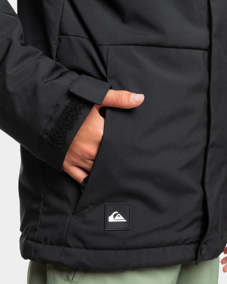 Quik Silver Boys 8-16 Mission Solid Insulated Snow Jacket - True Black
