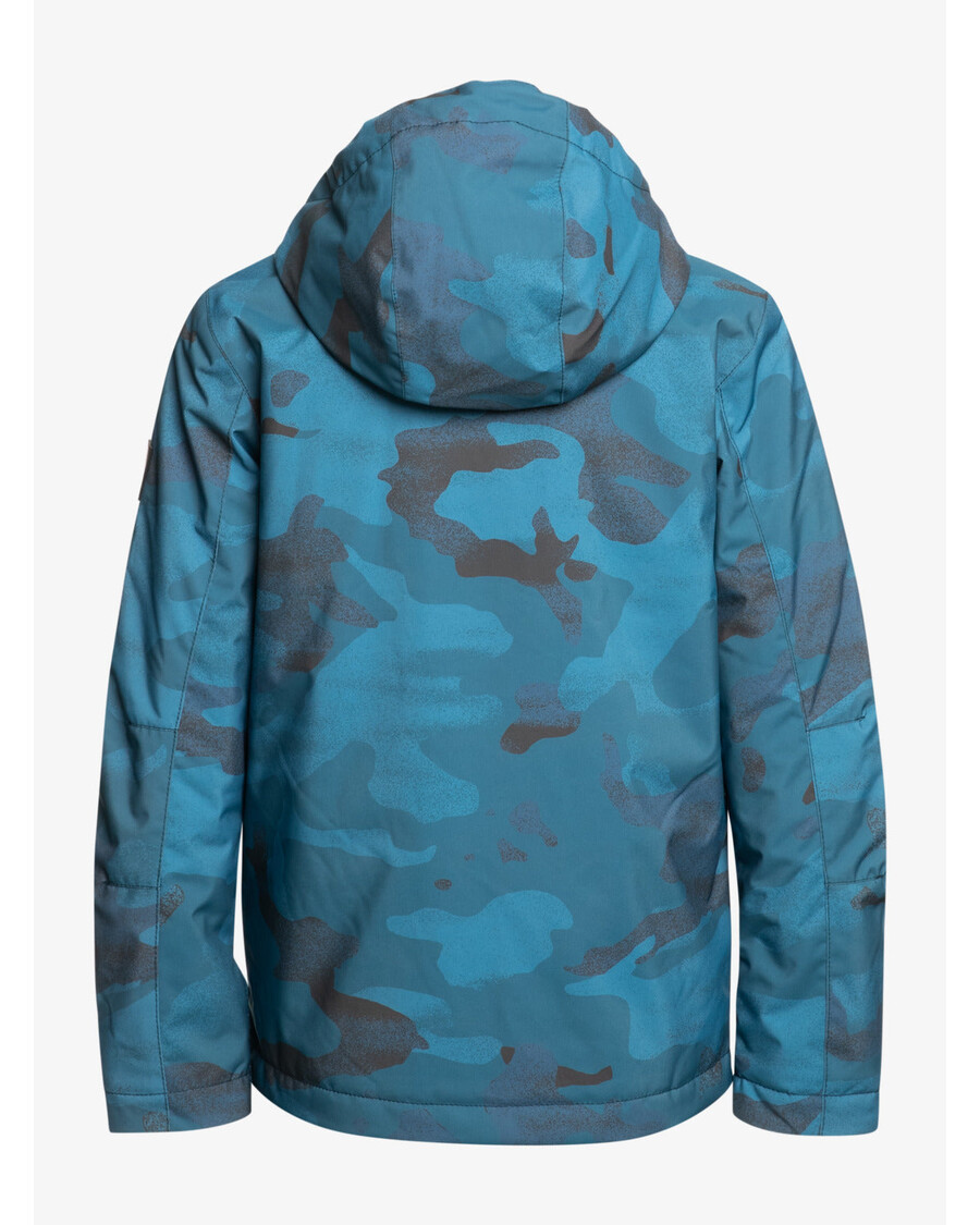 Quiksilver Boys 8-16 Mission Tlačená Technická Snehová Bunda - Camo Majolica Modrá V Spreji