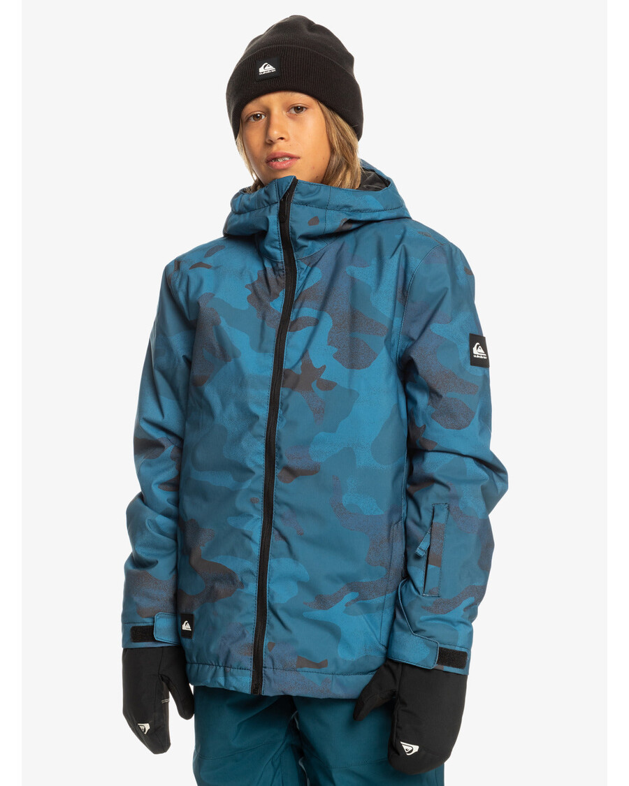 Quiksilver Boys 8-16 Mission Printed Teknisk Snøjakke - Spray Camo Majolica Blå