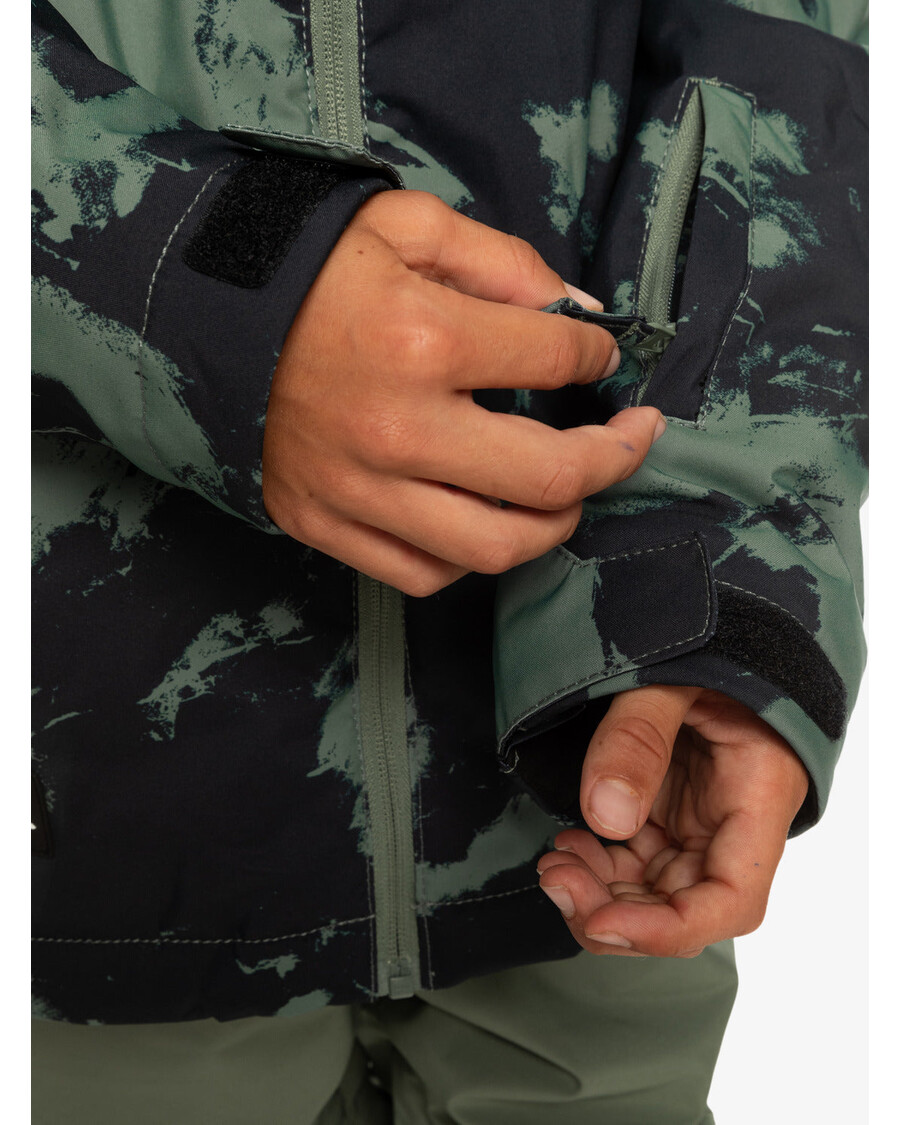 Quiksilver - Veste De Neige Technique Imprimée Mission Pour Garçons 8-16 Ans - Couronne De Laurier Tye Dye