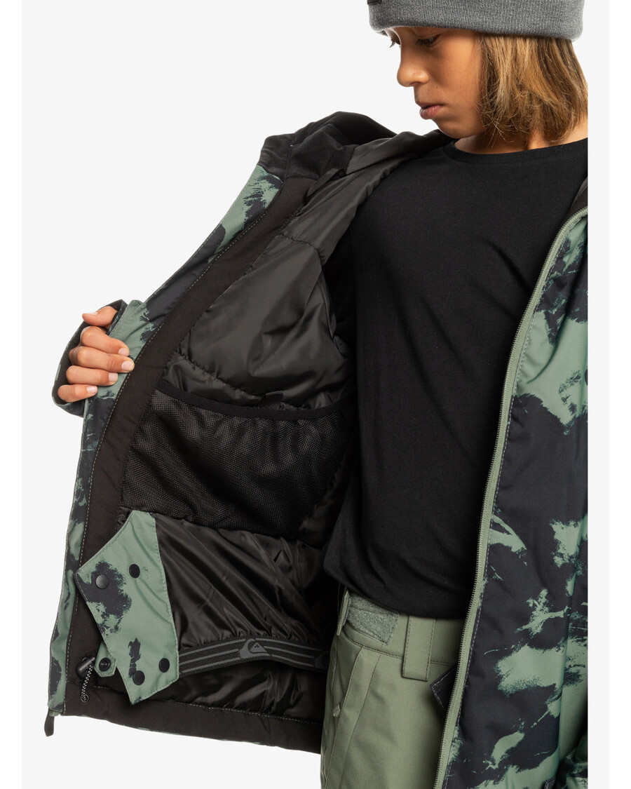 Quiksilver - Veste De Neige Technique Imprimée Mission Pour Garçons 8-16 Ans - Couronne De Laurier Tye Dye