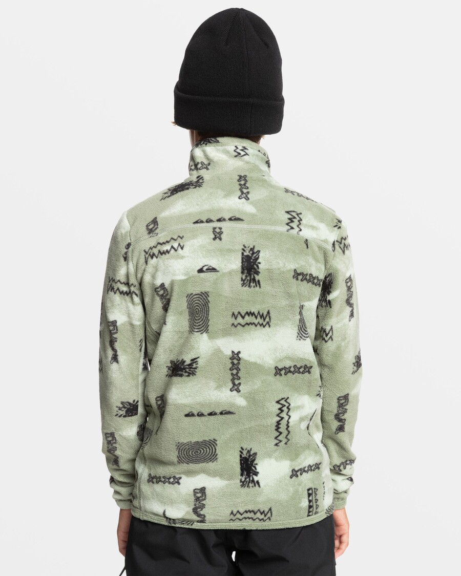 Quiksilver Baker-Sweatshirt Mit Halbem Reißverschluss Für Jungen 8–16 – Shadow Checks Desert Sage