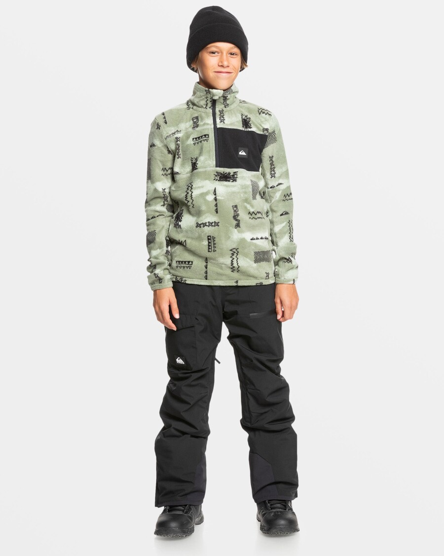 Quiksilver Baker-Sweatshirt Mit Halbem Reißverschluss Für Jungen 8–16 – Shadow Checks Desert Sage