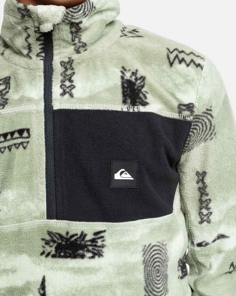 Quiksilver Baker-Sweatshirt Mit Halbem Reißverschluss Für Jungen 8–16 – Shadow Checks Desert Sage