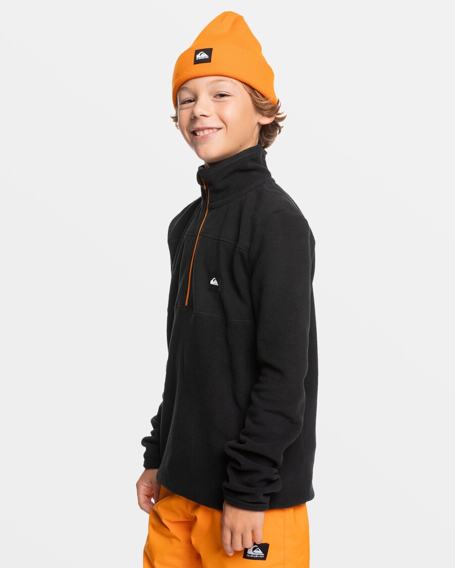 Quik Silver Boys 8-16 Aker Half-Zip Sweatshirt - True Black
