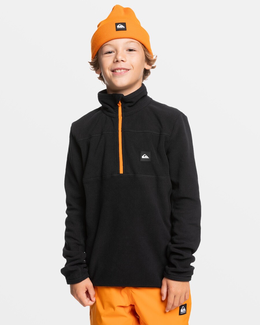 Quiksilver Boys 8-16 Baker Half-zip Collegepaita - Aito Musta