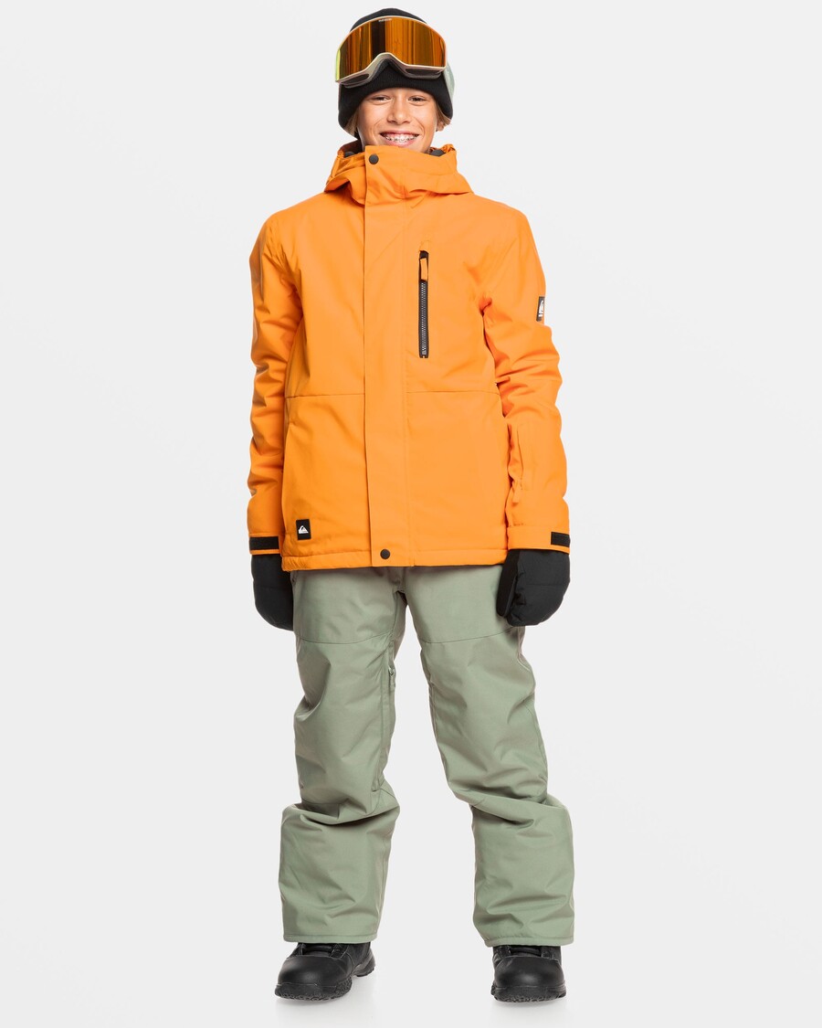 Quiksilver Boys 8-16 Mission Solid Isolert Snøjakke - Oransje Pepper