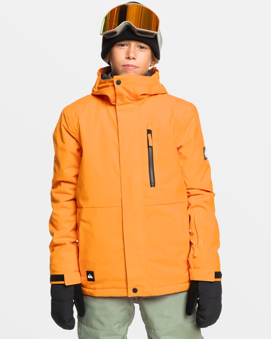Quiksilver Boys 8-16 Mission čvrsta Izolirana Jakna Za Snijeg - Narančasti Papar
