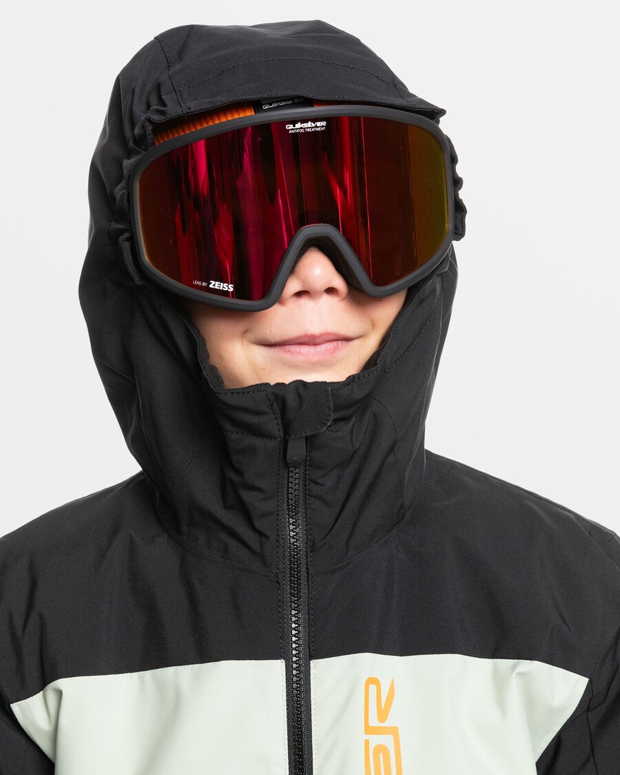 Quik Silver Boys 8-16 Side Hit Snow Jacket - Sea Spray