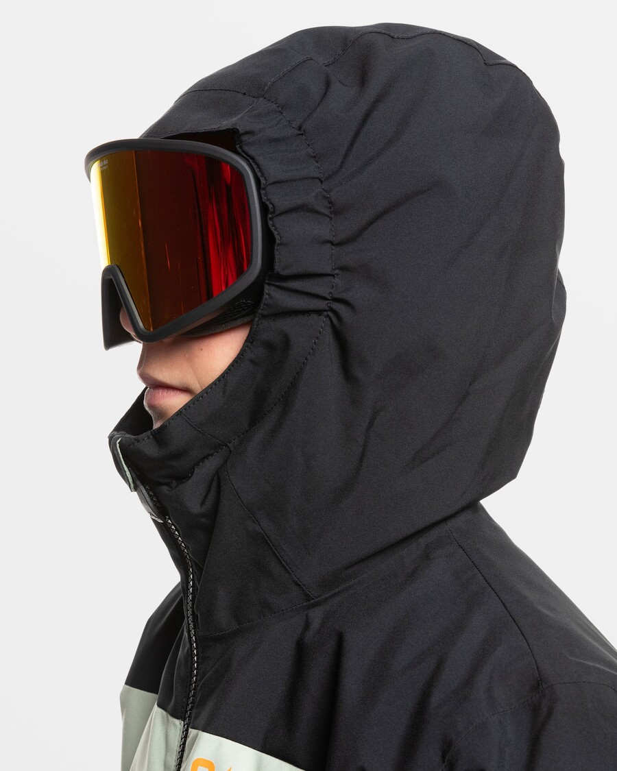 Quik Silver Boys 8-16 Side Hit Snow Jacket - Sea Spray