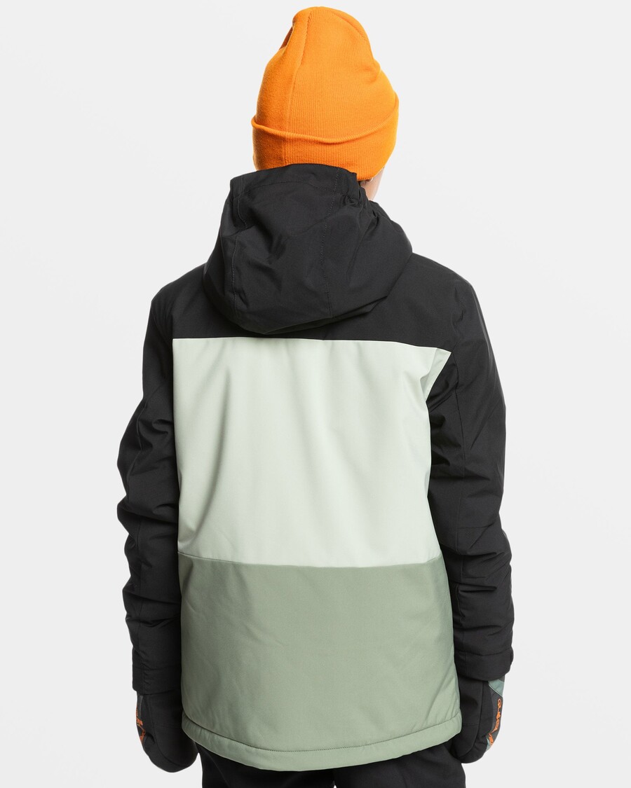 Quik Silver Boys 8-16 Side Hit Snow Jacket - Sea Spray