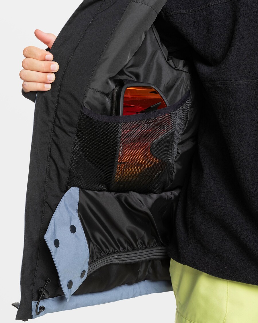 Quiksilver Boys 8-16 Side Hit Snow Jacket - αληθινό μαύρο